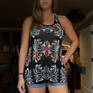 Woven tank top